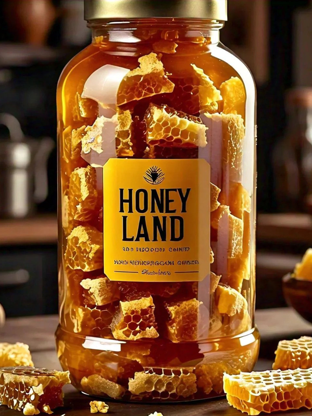 Nature's Golden Nectar Big Bee WildHoney With Honeycomb - Premium Quality - Free Delivery Nationwide